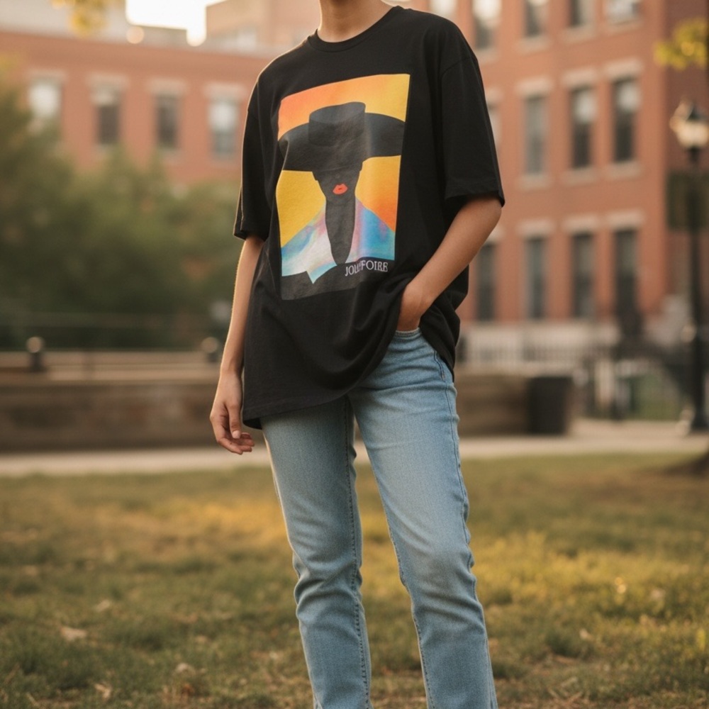 Black Graphic Short Sleeve Tee